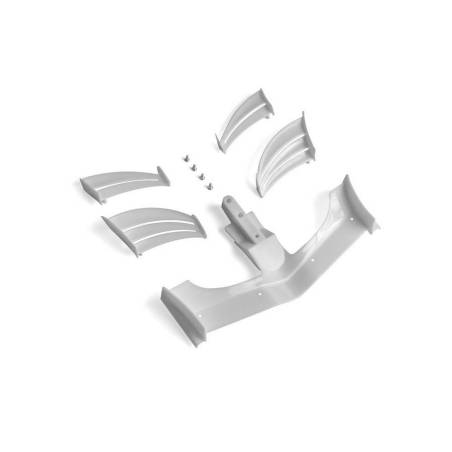 X1 COMPOSITE ADJUSTABLE FRONT WING - WHITE - ETS APPROVED - XRAY