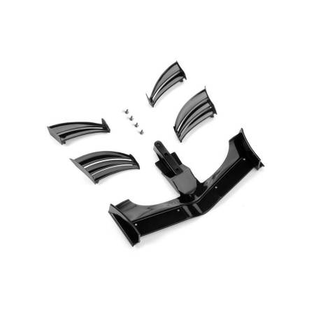 X1 COMPOSITE ADJUSTABLE FRONT WING - BLACK - ETS APPROVED - XRAY