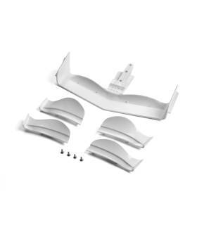 X1 COMPOSITE ADJUSTABLE FRONT WING - WHITE - FLAT - XRAY - 371204