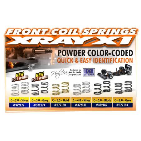 "SPRING 4.25 COILS 3.6x6x0.5MM  C 3.0 - GREY (SOFT) (2) - 372179 - XR