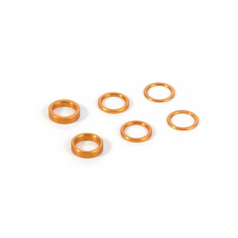 SET OF ALU SHIMS 6.37x8.4MM (0.5MM, 1.0MM, 2.0MM) - ORANGE - XRAY SET OF ALU SHIMS 6.37x8.4MM (0.5MM, 1.0MM, 2.0MM) - ORANGE - XRAY