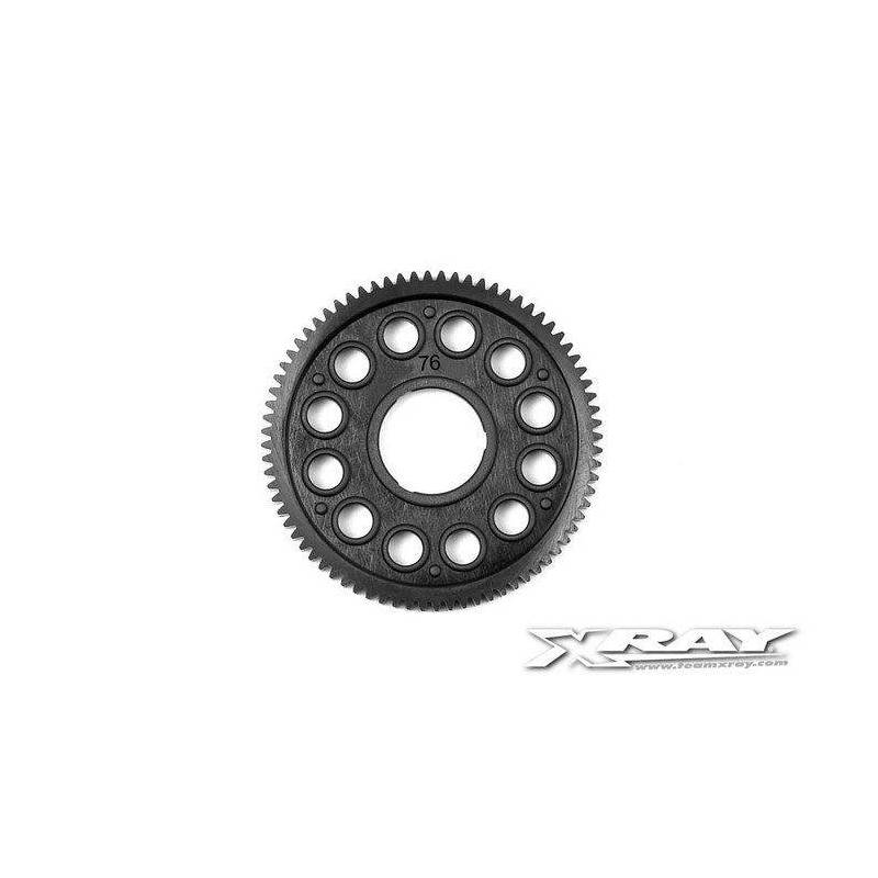 COMPOSITE SPUR GEAR - 76T / 64P - 375876 - XRAY