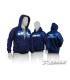 XRAY SWEATER HOODED WITH ZIPPER - BLUE (M) - XRAY