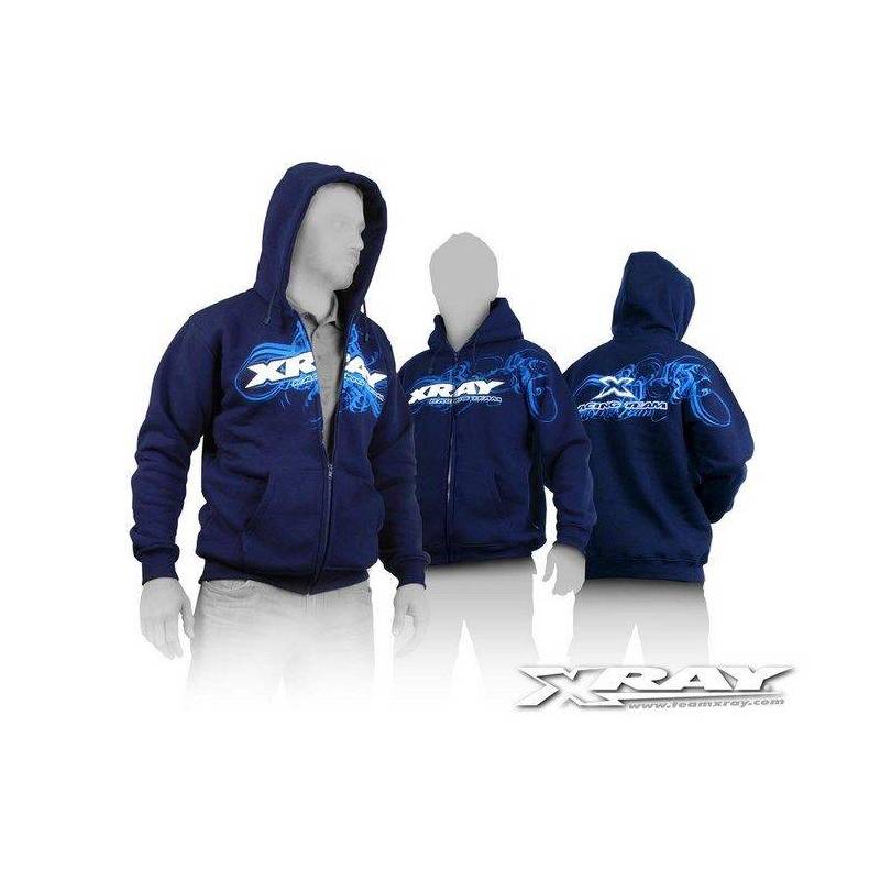 XRAY SWEATER HOODED WITH ZIPPER - BLUE (L) - XRAY - 395600L XRAY SWEATER HOODED WITH ZIPPER - BLUE (L) - XRAY - 395600L