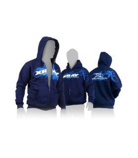 XRAY SWEATER HOODED WITH ZIPPER - BLUE (XS) - XRAY