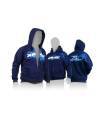 XRAY SWEATER HOODED WITH ZIPPER - BLUE (XS) - XRAY - 395600XS