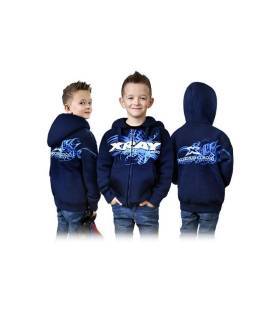 XRAY JUNIOR SWEATER HOODED WITH ZIPPER - BLUE (L) - XRAY