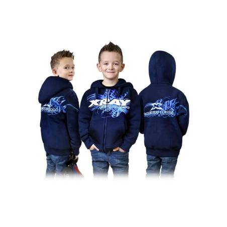 XRAY JUNIOR SWEATER HOODED WITH ZIPPER - BLUE (L) - XRAY - 395601L