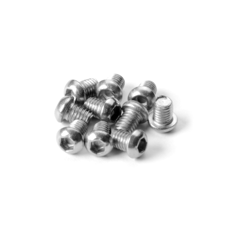 HEX SCREW SH M3x4 SMALL HEAD - STAINLESS  (10) - XRAY