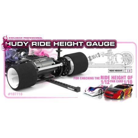 RIDE HEIGHT GAUGE STEPPED 1/10 & 1/12 PAN CARS - HUDY