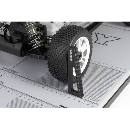 CHASSIS DROOP GAUGE 0 TO -13 MM FOR 1/8 OFF-ROAD & TRUGGY - HUDY