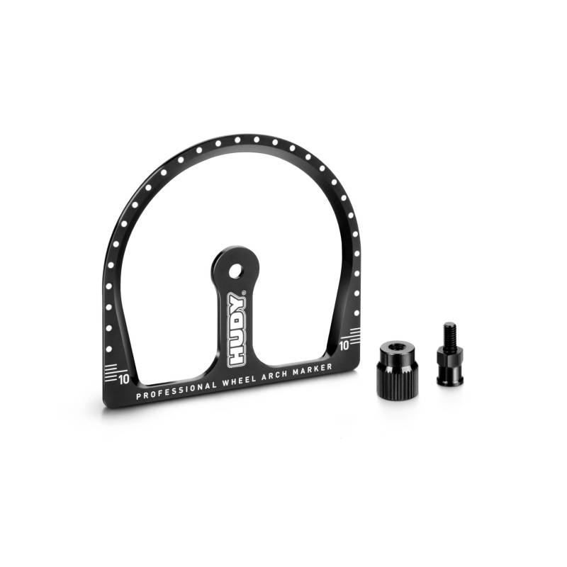 PROFESSIONAL 1/10 TC WHEEL ARCH MARKER + WHEEL ADAPTER & NUT - HUDY PROFESSIONAL 1/10 TC WHEEL ARCH MARKER + WHEEL ADAPTER & NUT - HUDY