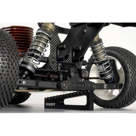 CHASSIS DROOP GAUGE 0 TO -13 MM FOR 1/8 OFF-ROAD & TRUGGY - HUDY