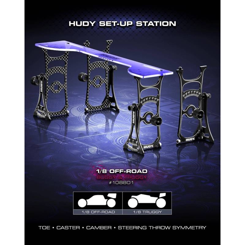 HUDY SET-UP STATION FOR 1/8 OFF-ROAD CARS & TRUGGY - HUDY HUDY SET-UP STATION FOR 1/8 OFF-ROAD CARS & TRUGGY - HUDY