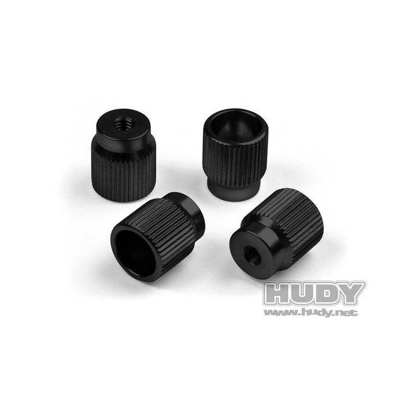 ALU NUT FOR 1/10 TOURING SET-UP SYSTEM (4) - HUDY ALU NUT FOR 1/10 TOURING SET-UP SYSTEM (4) - HUDY