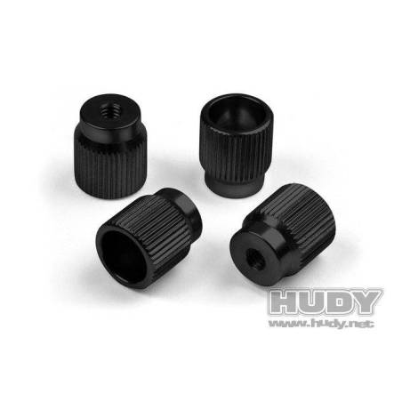 ALU NUT FOR 1/10 TOURING SET-UP SYSTEM (4) - HUDY