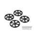 ALU SET-UP WHEEL FOR 1/10 RUBBER TIRES (4) - HUDY