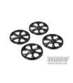 ALU SET-UP WHEEL FOR 1/10 RUBBER TIRES (4) - HUDY