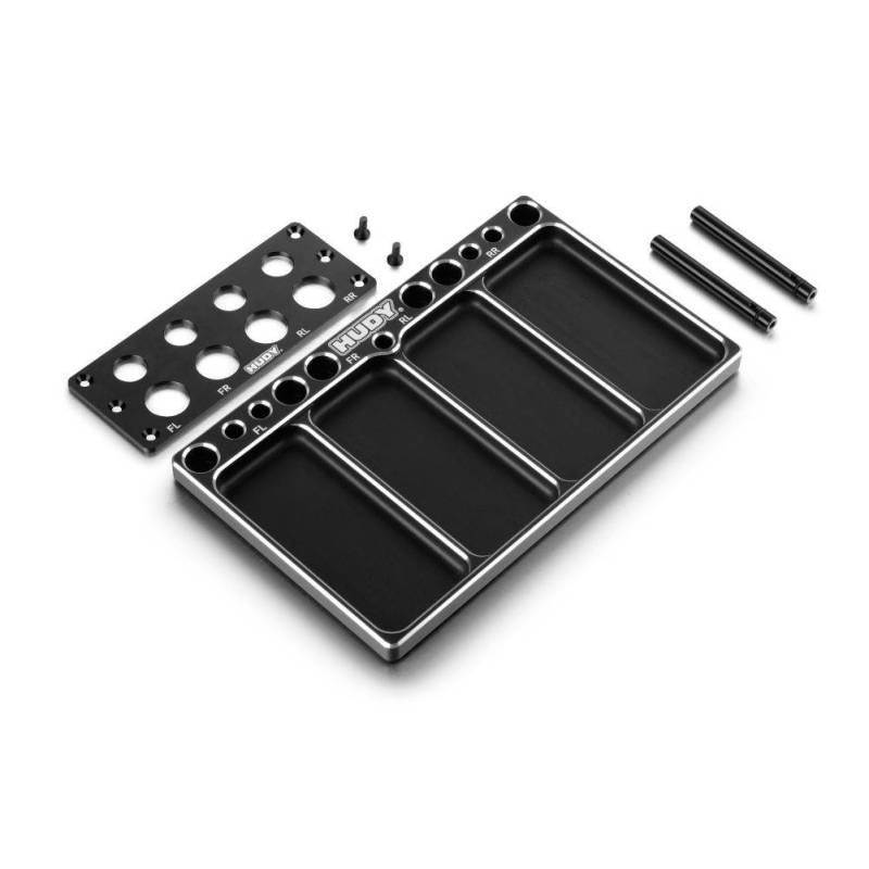 HUDY ALU TRAY FOR ON-ROAD DIFF & SHOCKS - 109800 - HUDY HUDY ALU TRAY FOR ON-ROAD DIFF & SHOCKS - 109800 - HUDY
