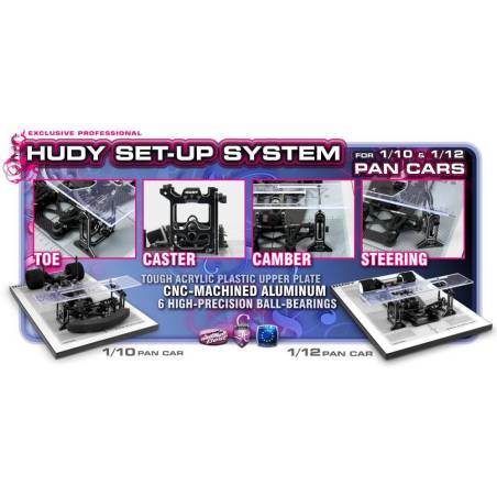 SET-UP SYSTEM FOR 1/10 & 1/12 PAN CARS - HUDY