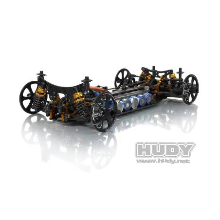 ALU SET-UP WHEEL FOR 1/10 RUBBER TIRES (4) - HUDY