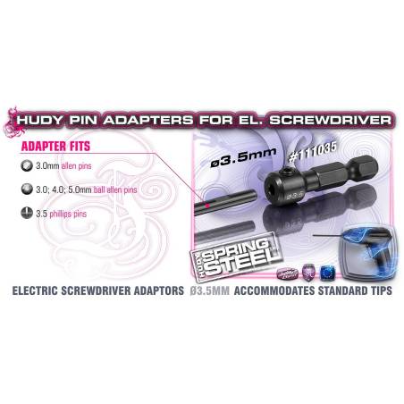 PIN ADAPTER 3.5MM FOR EL. SCREWDRIVER - HUDY