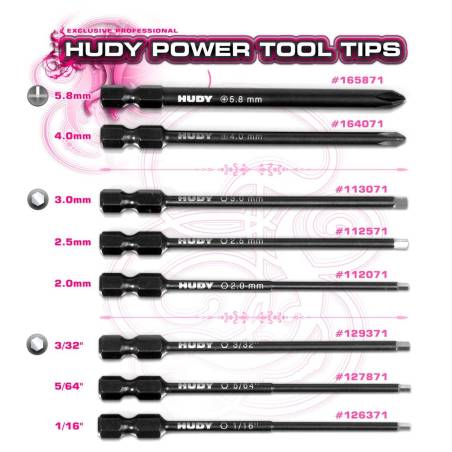 POWER TOOL TIP ALLEN 2.5 x 90 MM  - HUDY