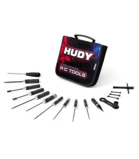 SET OF TOOLS + CARRYING BAG - FOR 1/8 OFF-ROAD CARS - 190003 - HUDY