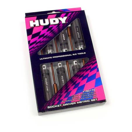 SOCKET DRIVER METRIC SET - 6 PCS. - HUDY