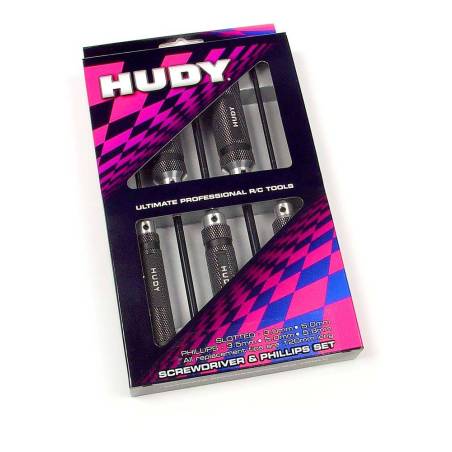 SCREWDRIVER & PHILLIPS SET - 5 PCS. - HUDY