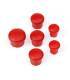 PLASTIC CAP FOR HANDLE ( SET - 3+2+1) RED - 195020 - HUDY