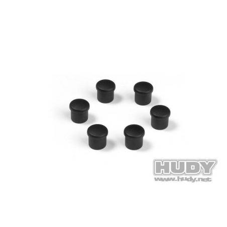 CAP FOR 14MM HANDLE - BLACK (6) - HUDY