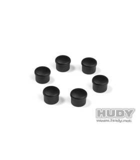 Bouchon de manche 18mm noir (6) - HUDY - 195058-K