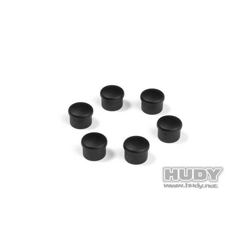 CAP FOR 18MM HANDLE - BLACK (6) - 195058-K - HUDY CAP FOR 18MM HANDLE - BLACK (6) - 195058-K - HUDY