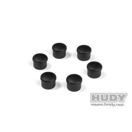 CAP FOR 18MM HANDLE - BLACK (6) - HUDY