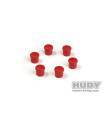 Bouchon de manche 14mm rouge (6) - HUDY - 195054-R