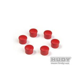 Bouchon de manche 18mm rouge (6) - HUDY - 195058-R