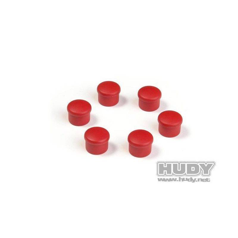CAP FOR 18MM HANDLE - RED (6) - HUDY