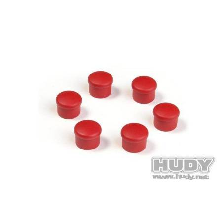 CAP FOR 18MM HANDLE - RED (6) - HUDY