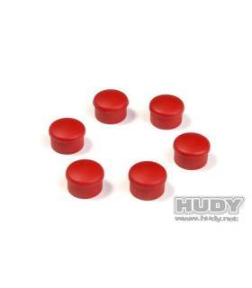 Bouchon de manche 22mm rouge (6) - HUDY - 195062-R