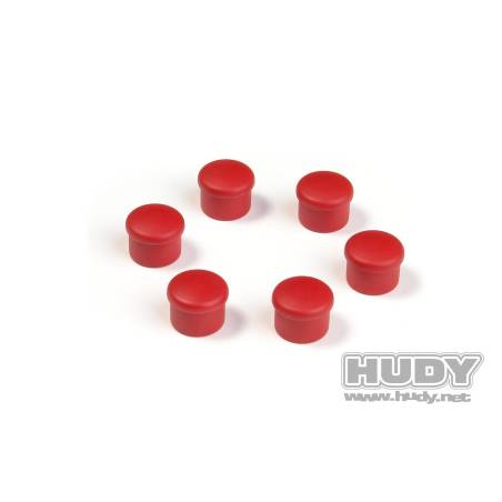 CAP FOR 18MM HANDLE - RED (6) - HUDY