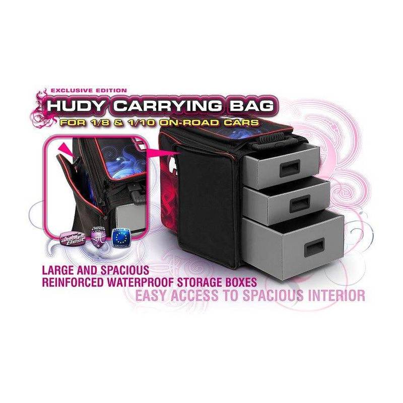 HUDY 1/10 & 1/8 CARRYING BAG + TOOL BAG - HUDY - 199120 HUDY 1/10 & 1/8 CARRYING BAG + TOOL BAG - HUDY - 199120