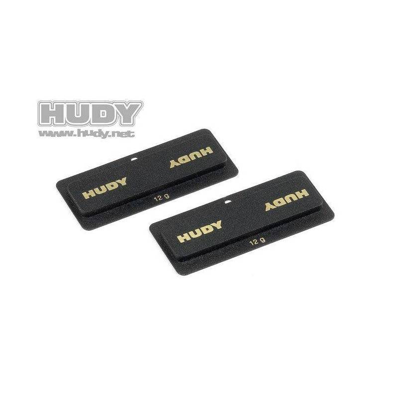 HUDY LIPO CHASSIS BALANCING WEIGHTS 12g - LOW CG (2) - 293090 - HUDY HUDY LIPO CHASSIS BALANCING WEIGHTS 12g - LOW CG (2) - 293090 - HUDY