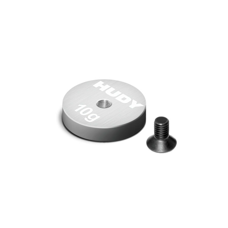 PURE TUNGSTEN WEIGHT THIN ROUND 15mm WITH M3 - 10g - HUDY