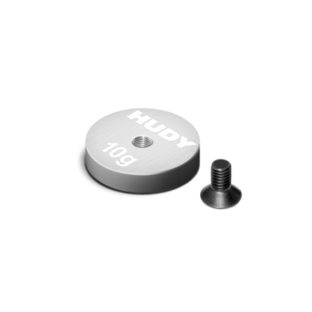 PURE TUNGSTEN WEIGHT THIN ROUND 15mm WITH M3 - 10g - HUDY