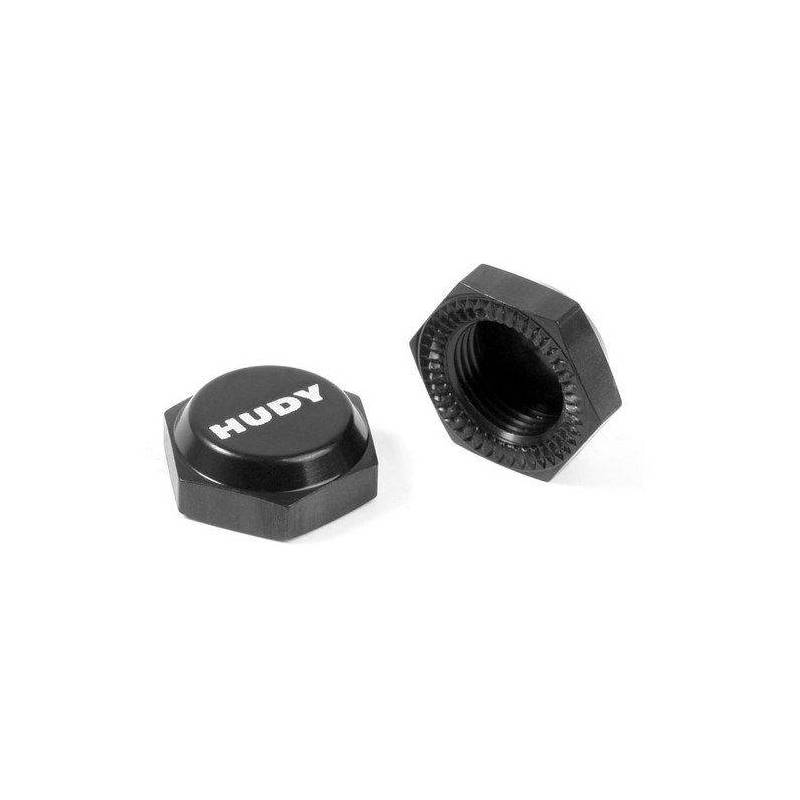 HUDY ALU WHEEL NUT WITH COVER - RIBBED (2) - 293560 - HUDY HUDY ALU WHEEL NUT WITH COVER - RIBBED (2) - 293560 - HUDY