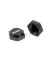 HUDY ALU WHEEL NUT WITH COVER - RIBBED (2) - HUDY