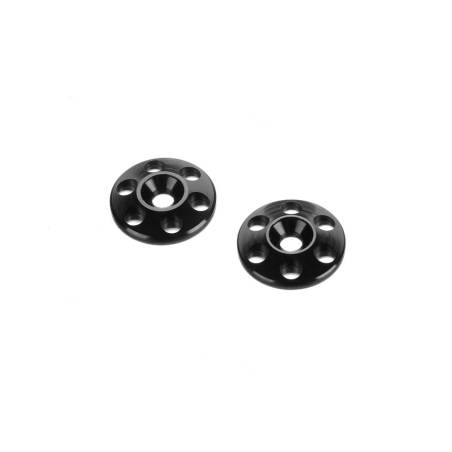 HUDY ALU REAR WING SHIM - BLACK (2) - HUDY - 293561-K