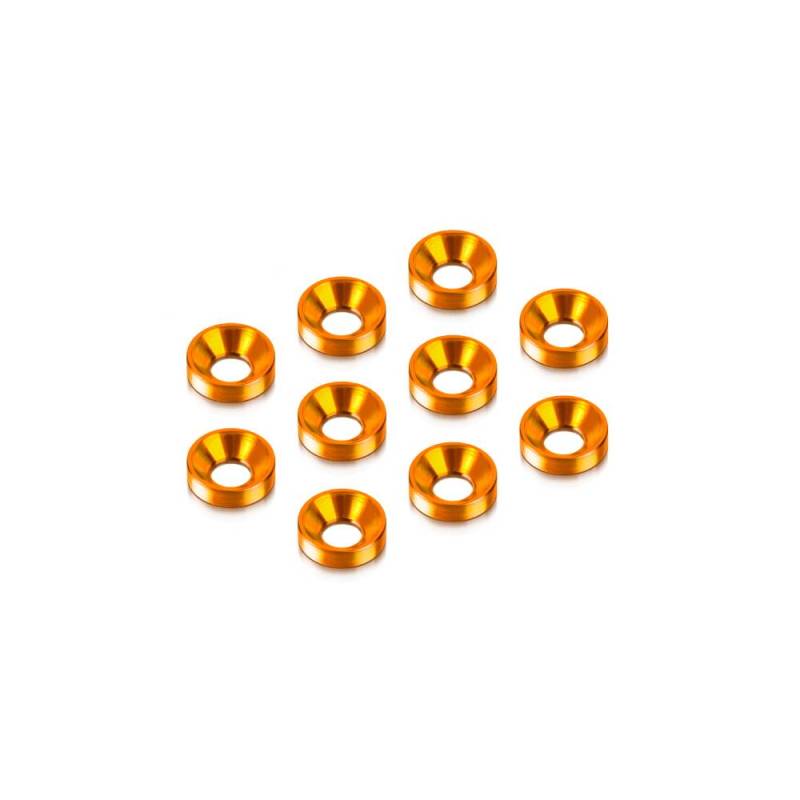 ALU COUNTERSUNK SHIM - ORANGE (10) - HUDY ALU COUNTERSUNK SHIM - ORANGE (10) - HUDY