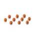 ALU NUT M3 - ORANGE (10) - HUDY